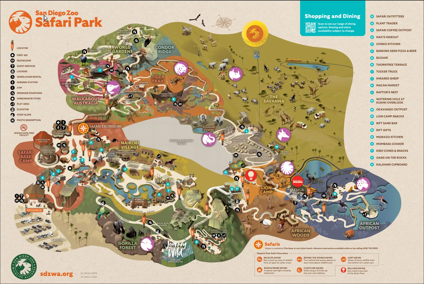 San Diego Zoo Safari Park — discounted tickets at 15500 San Pasqual Valley Rd, Escondido, CA